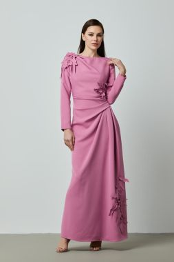 Long sleeves embellished dress