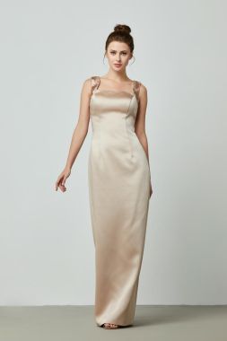 Column embellished dress