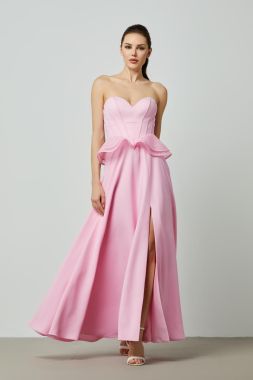Sweetheart neckline peplum dress
