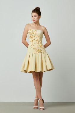 Floral applique midi dress