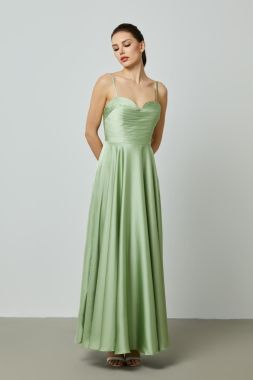 Satin A-line dress