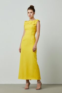 Floral embroidery dress