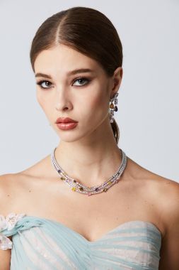 Silver Curve Necklace Set